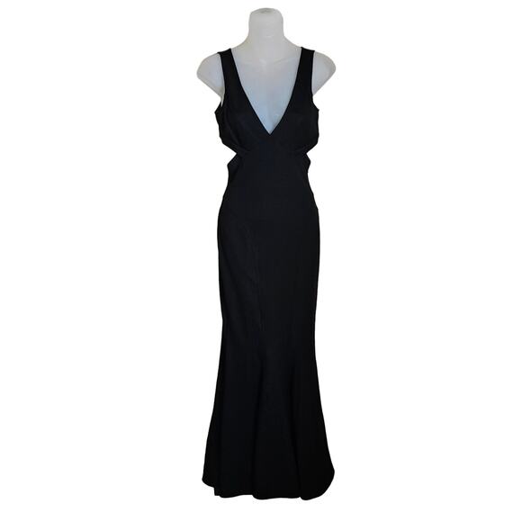 Zac Posen Black Jax Bandage Dress Size 0 Mermaid Formal Cut Out Special Occasion - Picture 4 of 16
